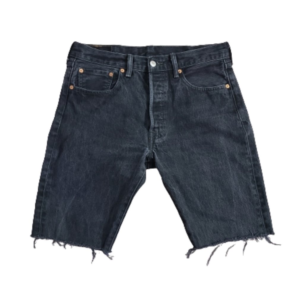 Levi's 501 Men's Jeans Shorts Dark Wash Cutoff Denim Shorts Size 32